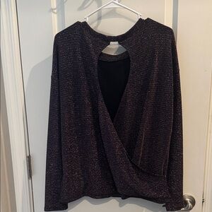 PAIGE Black, Gold, Purple Long Sleeve Top